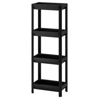 IKEA VESKEN Raft plastike, 37x23x101cm / zezë