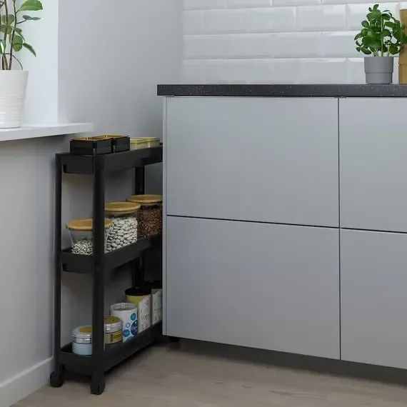IKEA VESKEN Raftë me rrota, 54x18x71cm - 2