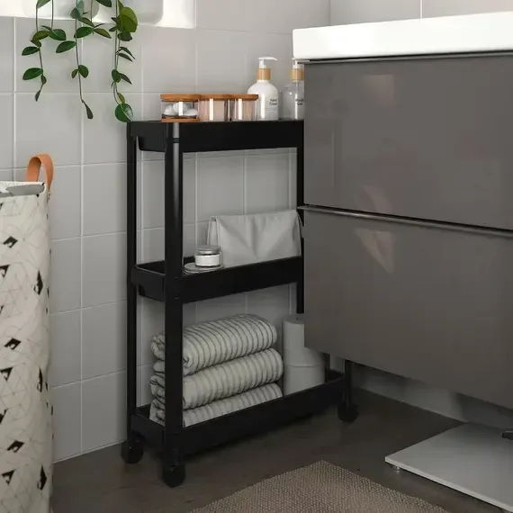IKEA VESKEN Raftë me rrota, 54x18x71cm - 3