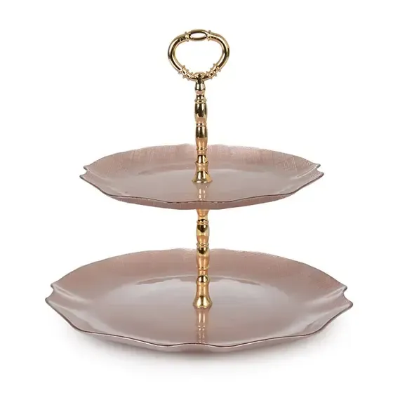 Mbajtese per torte rose 2 nivele 21+28cm - 1
