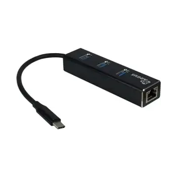 Kabëll InterTech Argus USBC HUB 3Port IT410 1x RJ45 Gigabit Lan passiv /Black