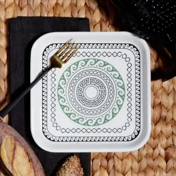 Pjate qeramike e rrafshet katrore 14cm
