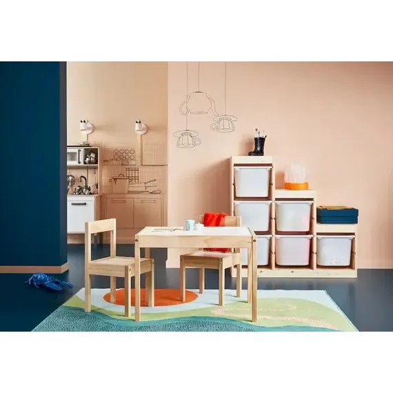 IKEA LATT Tavolinë + 2 karrige për fëmijë - 1