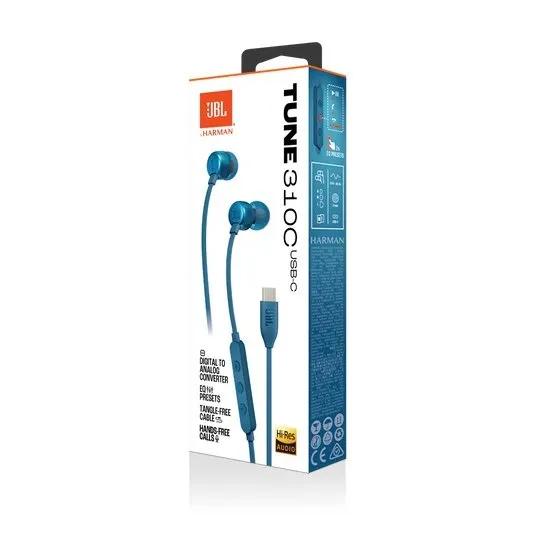 KUFJE JBL TUNE 310C USB-C BLUE - 2