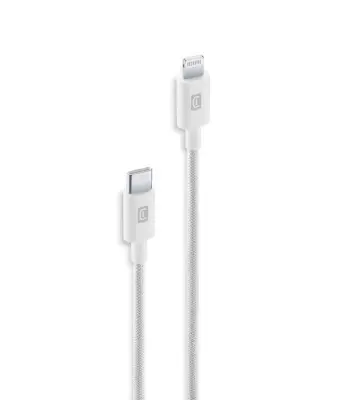 KABLLO USB-C 1.5m CELLULARLINE DURABLE BRAIDED USBDATABRCTOC15W WHITE