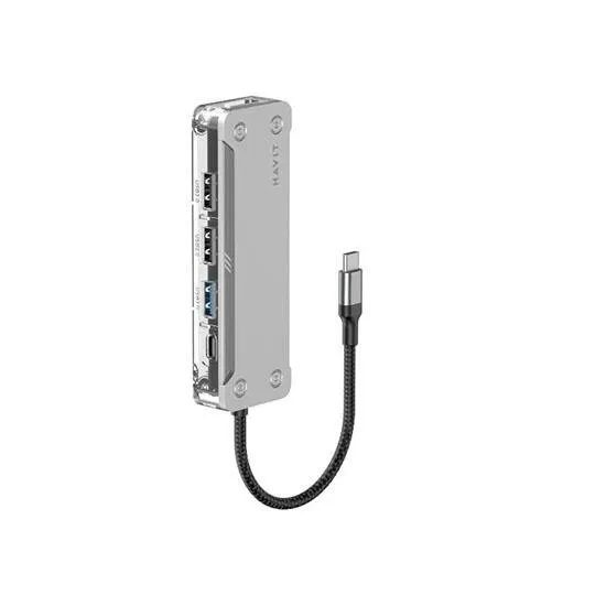 SHUMEZUES PORTES USB-C HAVIT HB4020 5in1 SILVER - 1