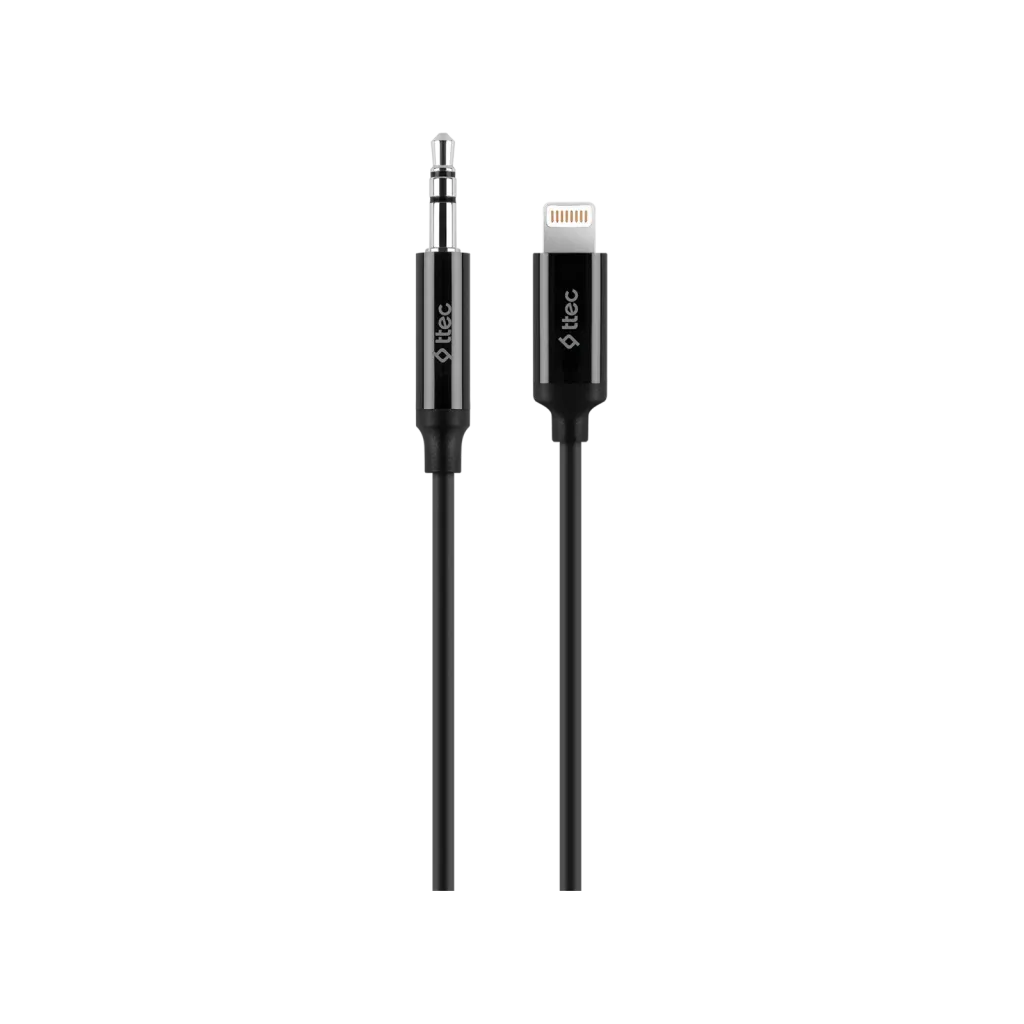 KONVERTUES AUX/LIGHTNING TTEC 2DK42S 1m BLACK - 1