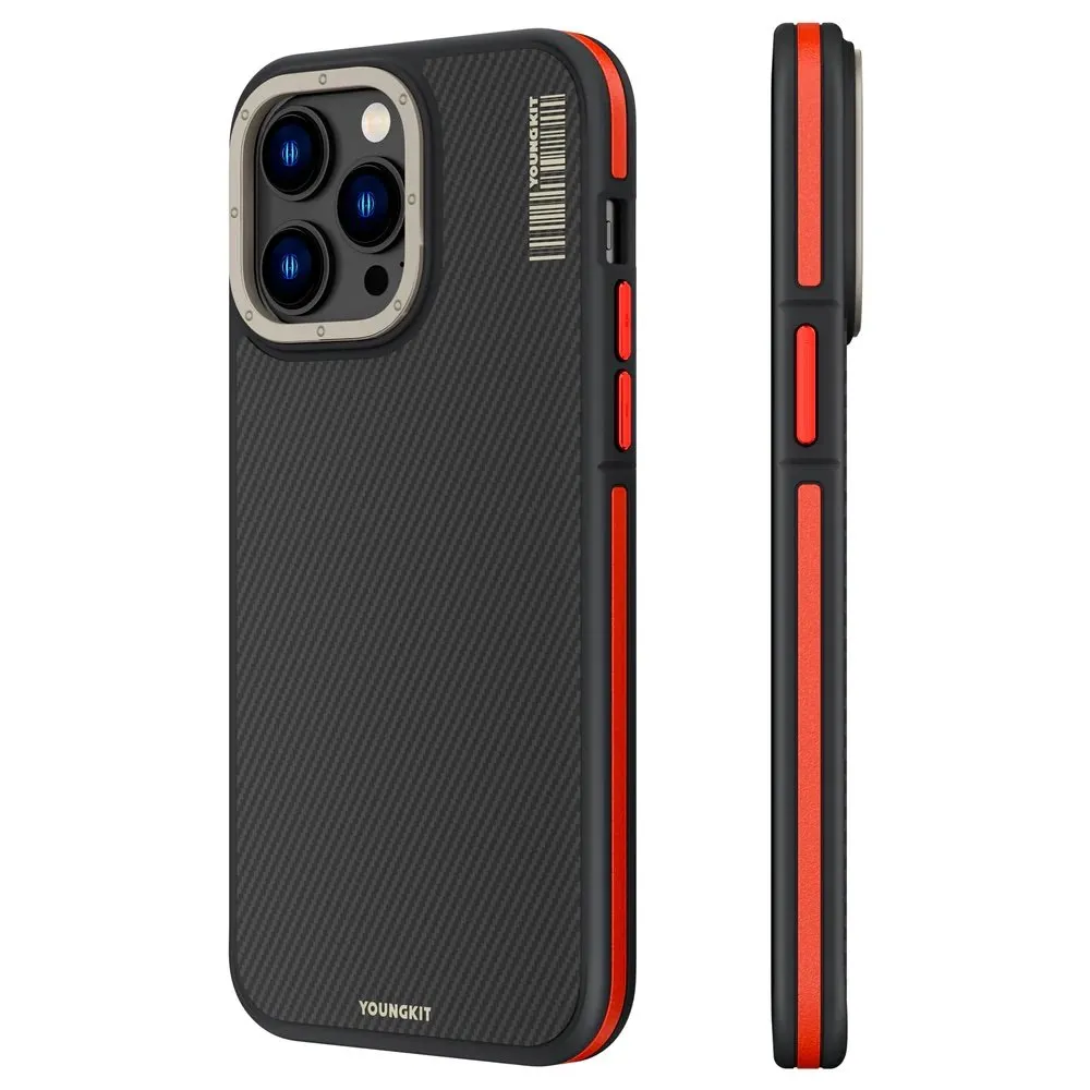 COVER PER IPHONE 15 PRO MAX YOUNGKIT KVLCX04 RED - 2
