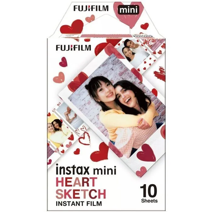 FILM INSTANT FUJIFILM INSTAX MINI HEART SKETCH 10 SHEETS - 2