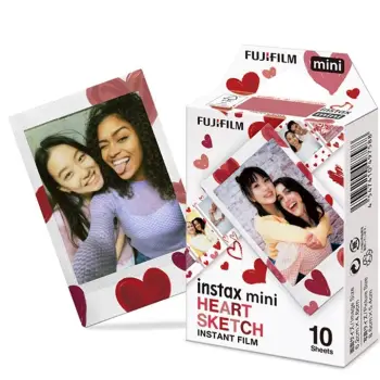 FILM INSTANT FUJIFILM INSTAX MINI HEART SKETCH 10 SHEETS