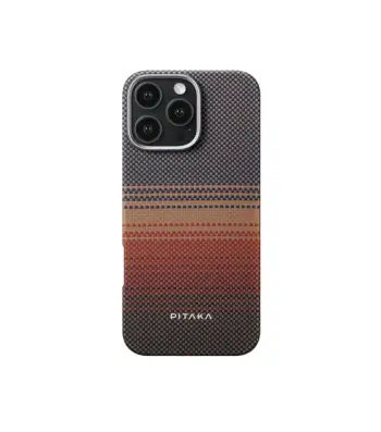 COVER PER APPLE IPHONE 16 PRO MAX PITAKA TACTILE WOVEN ULTRA SLIM MAGSAFE SUNSET