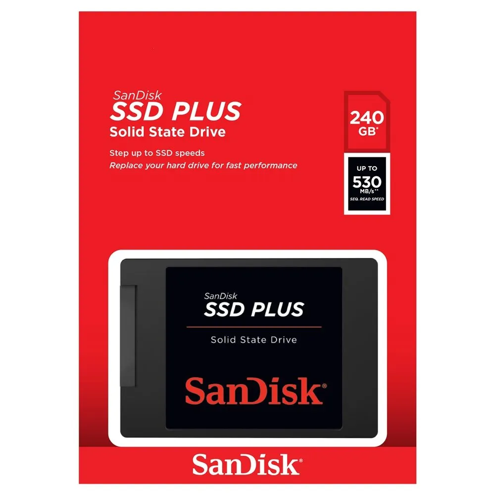 HDD SSD 240GB SANDISK SSD PLUS SOLID STATE DRIVE UP TO 530MB/S - 2