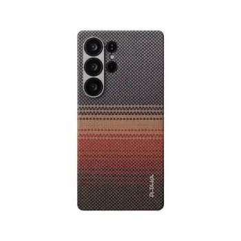 COVER PER SAMSUNG S25 ULTRA PITAKA TACTILE WOVEN ULTRA SLIM MAGSAFE SUNSET
