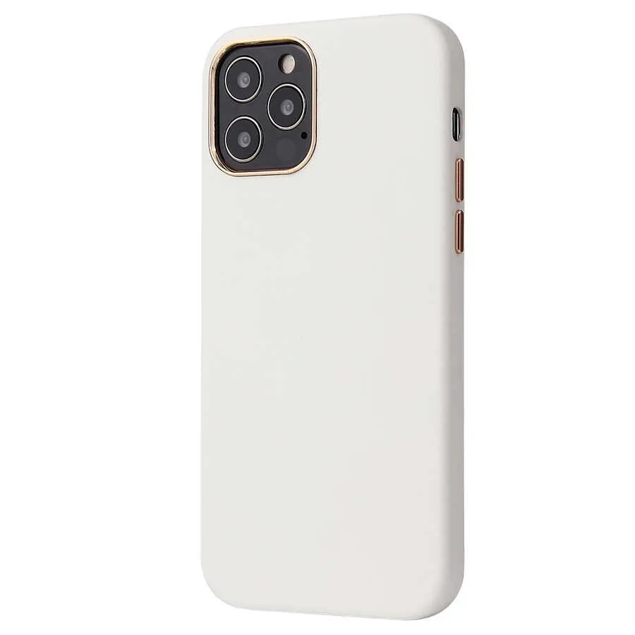 COVER LEATHER 2MM BENKS IP 12 PRO MAX 6.7 WHITE - 1