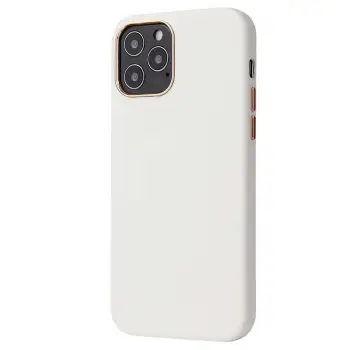 COVER LEATHER 2MM BENKS IP 12 PRO MAX 6.7 WHITE