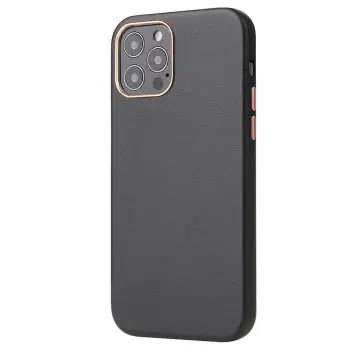 COVER LEATHER 2MM BENKS IP 12 PRO MAX 6.7 BLACK