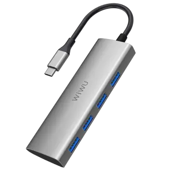 SHUMEZUES WIWU ALPHA 4 IN 1 A440 USB-C HUB GREY