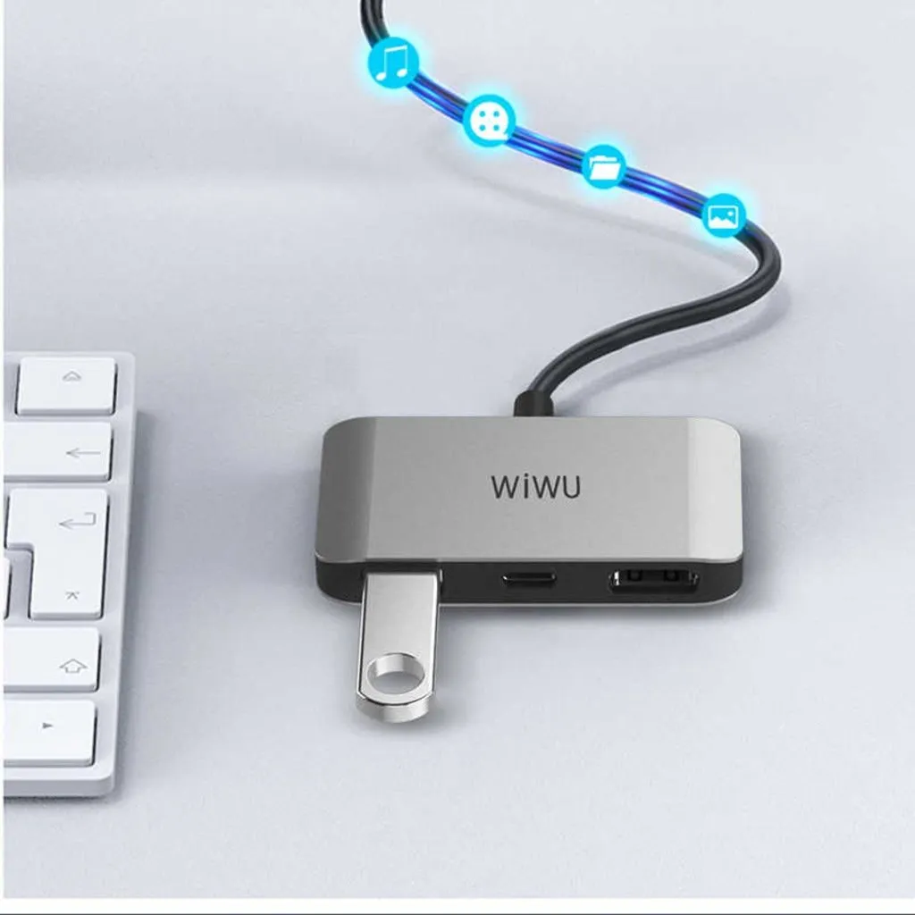 SHUMEZUES WIWU ALPHA 3 IN 1 C2H USB-C GREY - 3