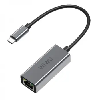 KONVERUES RJ45 WIWU ALPHA RJ45 TYPE-C GREY