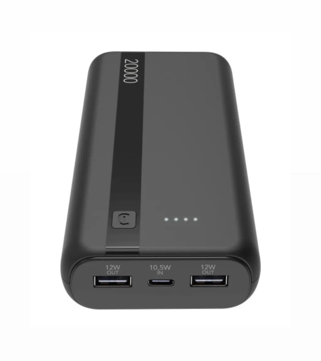 POWERBANK 20000 mAh CELLULARLINE PBENTRY20000K BLACK - 1