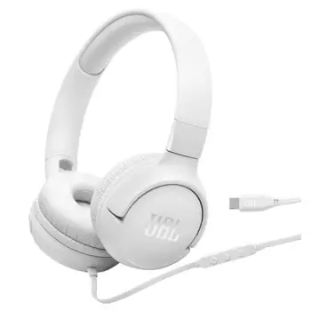 Kufje JBL Tune 520 USB-C me kabllo, Hi-Res, on-ear, me mikrofon, e bardhë