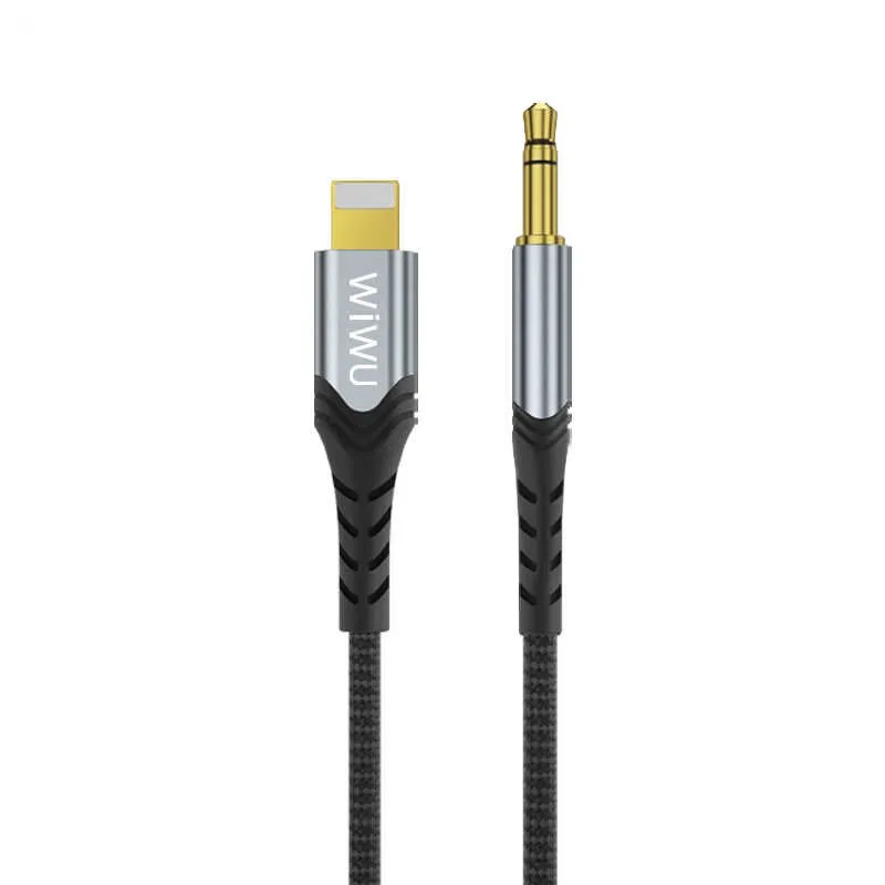 KABLLO KONVERTUES LIGHTNING AUX WIWU YP02 1.5m BLACK - 1