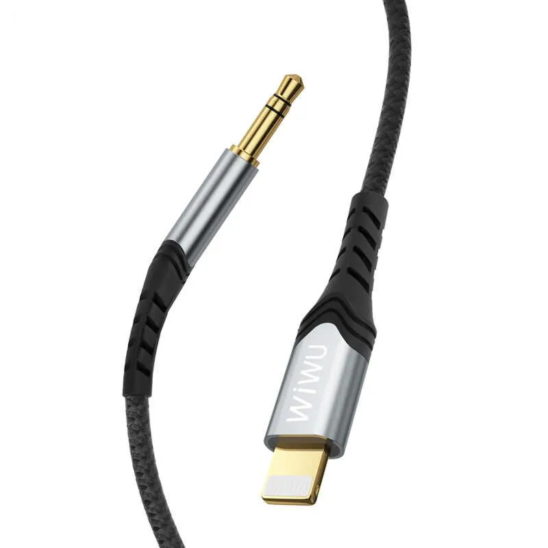 KABLLO KONVERTUES LIGHTNING AUX WIWU YP02 1.5m BLACK - 2