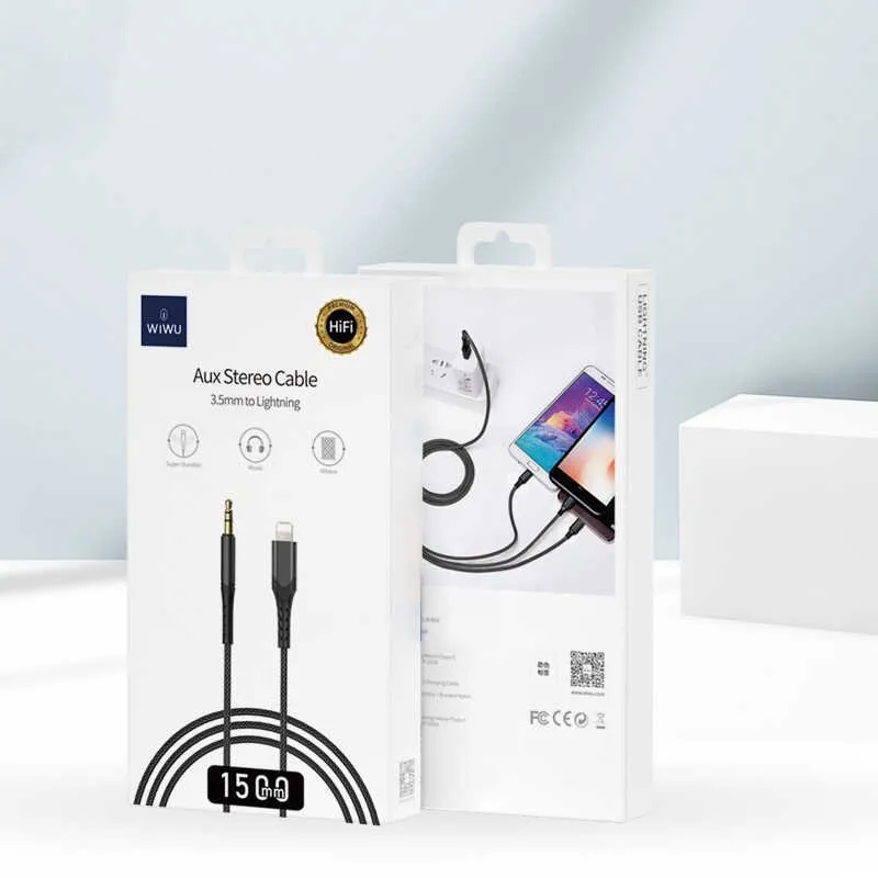 KABLLO KONVERTUES LIGHTNING AUX WIWU YP02 1.5m BLACK - 4
