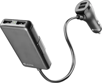 MBUSHES TELEFONI NE VETURE 36W CELLULARLINE CBRUSB4FAMILY7AK 4 PORT BLACK