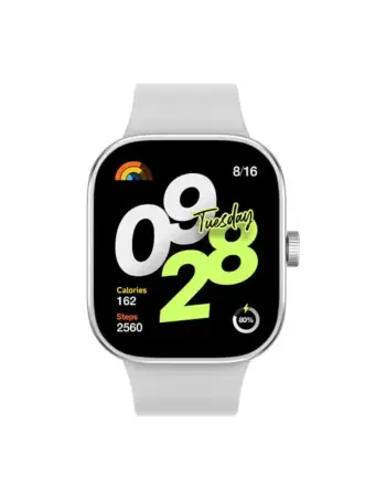 Smartwatch, Xiaomi, Redmi Watch 4, ekran 1.97" AMOLED 60Hz, GPS, Bluetooth 5.3, bateri 470 mAh, 5 ATM, gri argjendtë