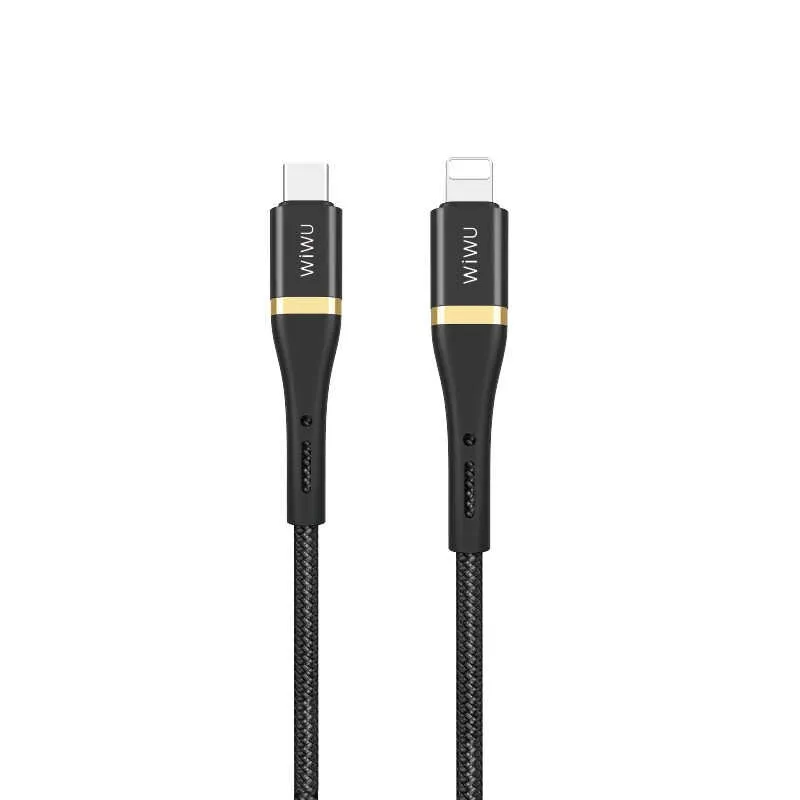 KABLLO LIGHTNING TYPE-C WIWU ED-103 2m BLACK - 1