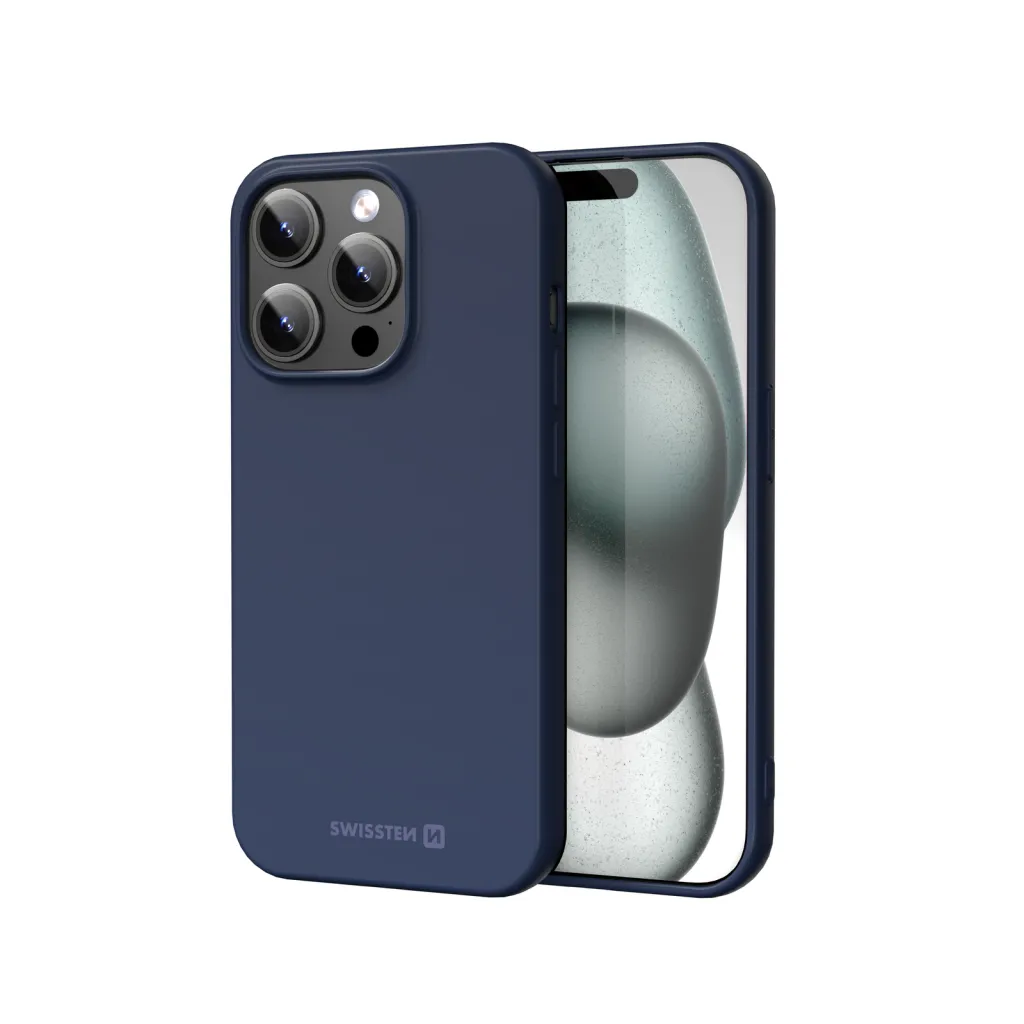 COVER PER IPHONE 16 PRO MAX SWISSTEN SOFT JOY 34500383 BLUE - 1