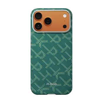 COVER PER APPLE IPHONE 17 PRO MAX PITAKA ULTRA SLIM MONOGRAM GOLD GREEN