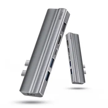 SHUMEZUES USB TYPE-C WIWU 8 IN 1 T9 GRAY