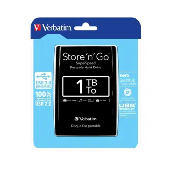 MEMORJE E JASHTME HDD 1TB VERBATIM 3.0 BLACK