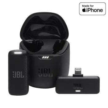 Mikrofon wireless JBL Quantum Stream Wireless Lightning JBLSTRMWLLGHTBLK, 2.4 GHz low-latency, ENC, deri 24h me kutizë karikimi, i zi