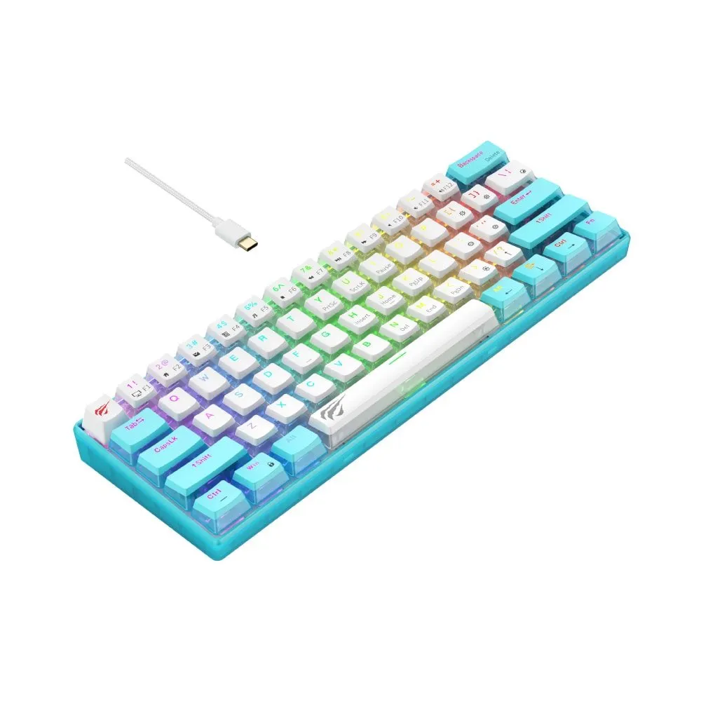 TASTIERE GAMING HAVIT KB903L BLUE WHITE - 2