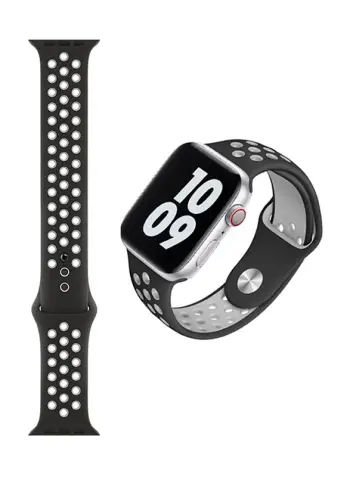 RRIP PER APPLE WATCH WIWU SILICONE 1-6/SE 42-44mm DUAL BLACK GRAY