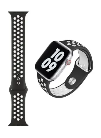 RRIP PER APPLE WATCH WIWU SILICONE 1-6/SE 38-40mm DUAL BLACK WHITE