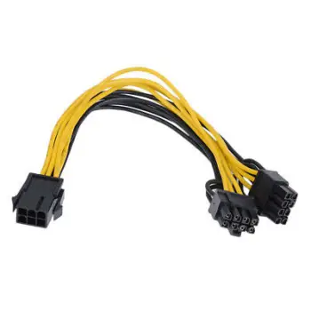 Dual PCIe 6-pin to Dual 8-pin mining