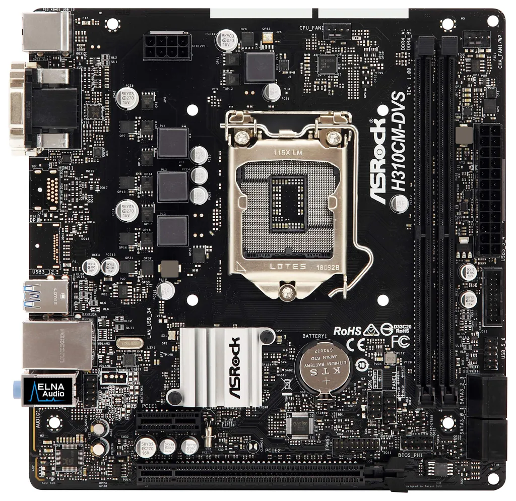 MOTHERBOARD MOT P1151 ASRock H310CM-DVS - 1