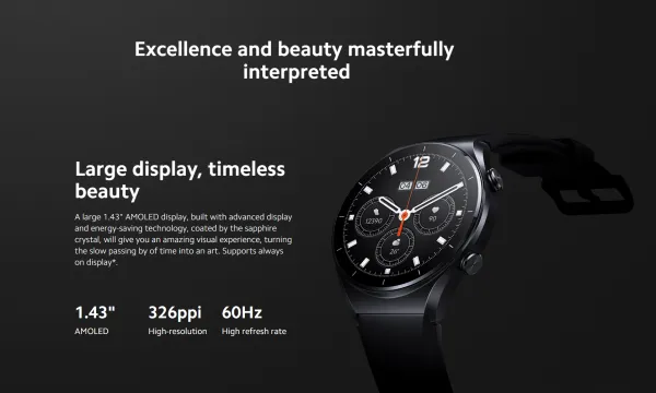 Xiaomi S1 Orë e Mençur | Smart Watch (Black) - 3