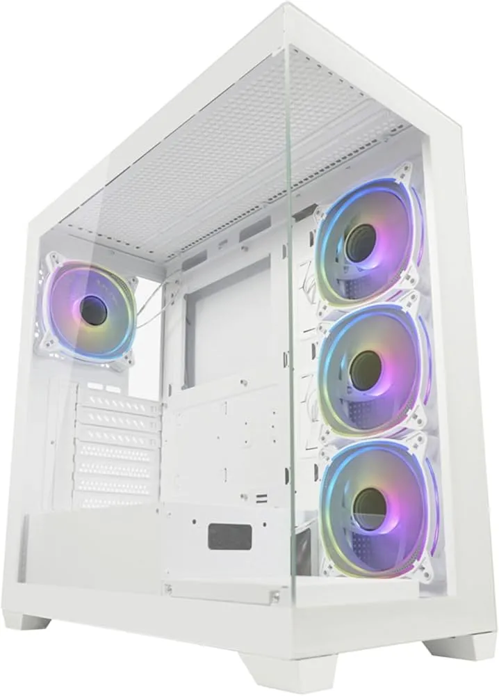 COVER PC LC-715W-ON PALE_X MIDI ATX WHITE - 1