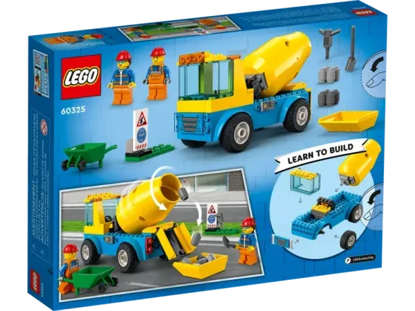 LEGO Cement Mixer Truck 60325 Lodër | Building Toy - 3