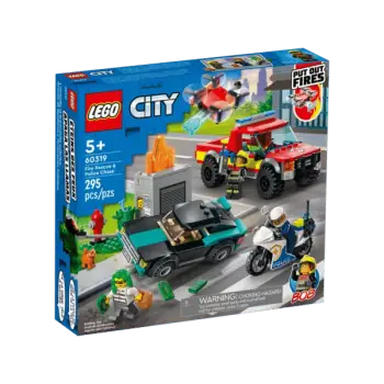 LEGO Fire Rescue & Police Chase 60319 Lodër | Building Toy