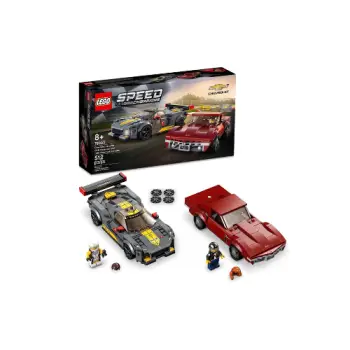 LEGO Chevrolet Corvette C8.R Race Car and 1969 Chevrolet Corvette Lodër | Building Toy