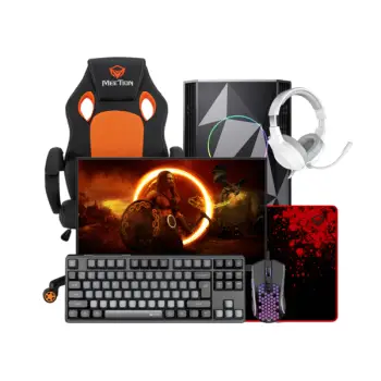 Beast Bundle 2 Gaming / Ryzen 5 5500 / 16GB / 500GB / RTX 5060 8GB + MSI Monitor Gaming G244F E2 23.8″ IPS FHD 180 Hz + Maus + Karrige + Mauspad + Tastierë