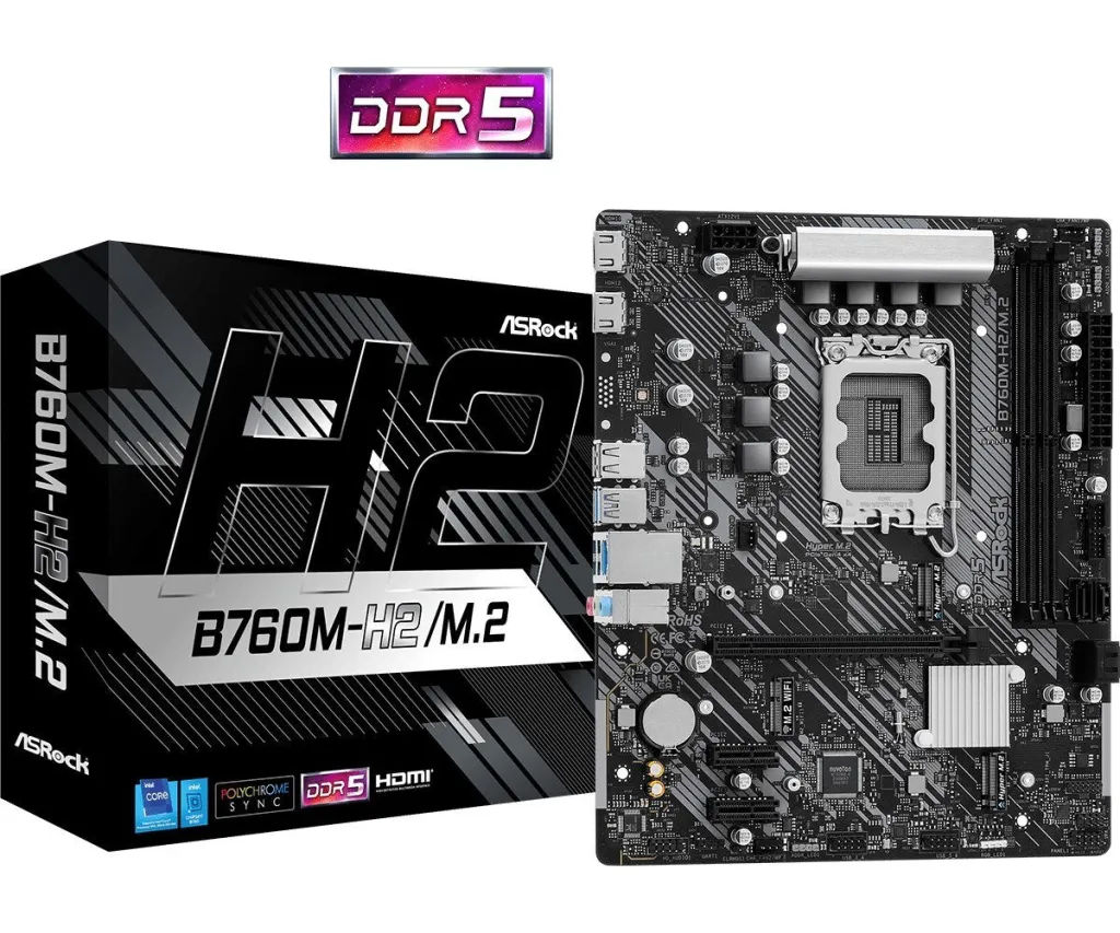 MOTHERBOARD MOT 1700 ASROCK B760M-H2/M.2 DDR5 - 1