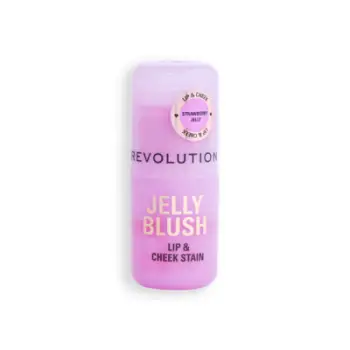 REVOLUTION JELLY BLUSH STICK LIP AND CHEEK STAIN STRAWBERRY PINK 5.50g