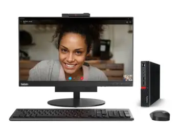 Kompjuter & Monitor – Lenovo ThinkCentre M625Q (Tiny) AMD E2-9000E, 4GB ram memory, 32GB SSD, AMD Radeon Graphics, LENOVO TIO24GEN4 / DisplayPort /24″ (1920 x 1080)